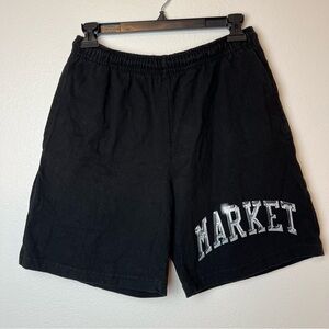 Market Studios Shorts Mens Size S Chrome Triple Logo Chinatown Fleece Streetwear